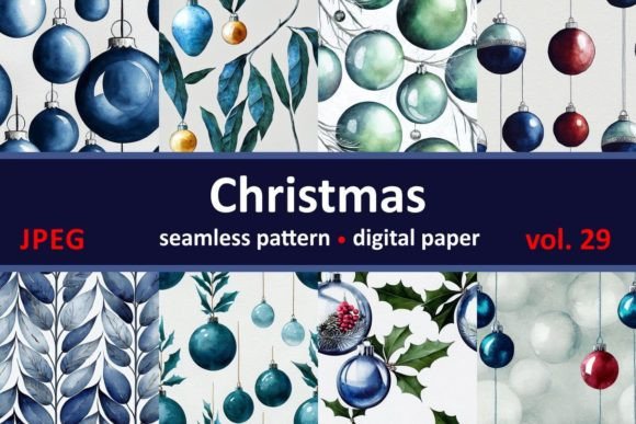Blue Christmas Seamless: Fresh Illustrations