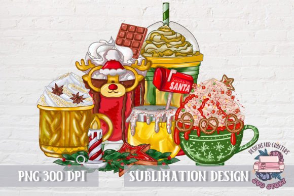 Christmas Coffee Sublimation Design & Illustrations Review