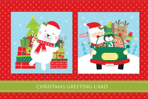 Christmas Greeting Card Design: Festive Illustrations for Blogs