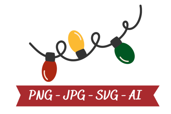 Christmas Lights Clipart: Festive Illustrations for Crafts