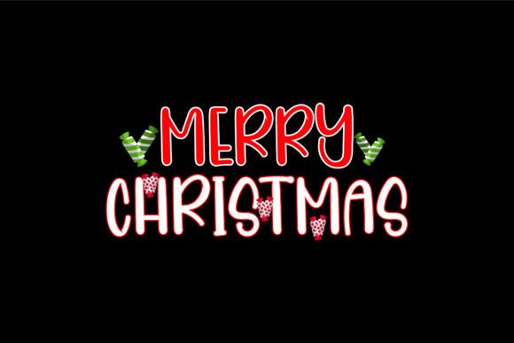 Christmas Typography Greeting Card: Festive Illustrations