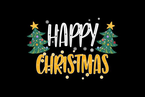 Cute Christmas Typography for Festive Illustrations