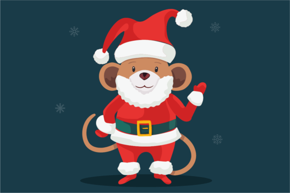 Cute Mouse with Christmas Clothes: Festive Illustrations