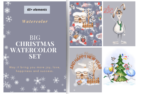 Dancing Snowmen Illustrations for Holiday Design