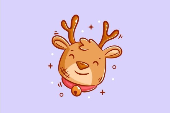 Deer Head Design for Christmas: Festive Illustrations