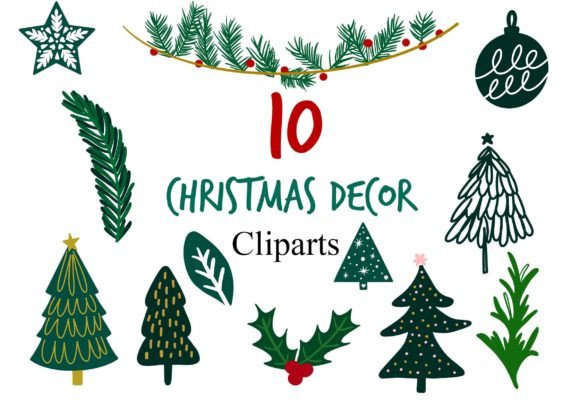 Green Christmas Clipart & Illustrations Review