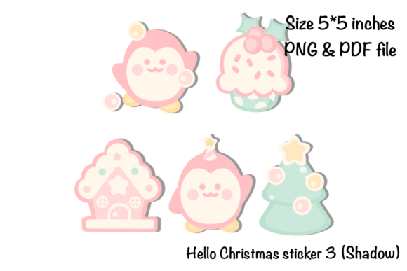 Hello Christmas Sticker 3: Fresh Illustrations