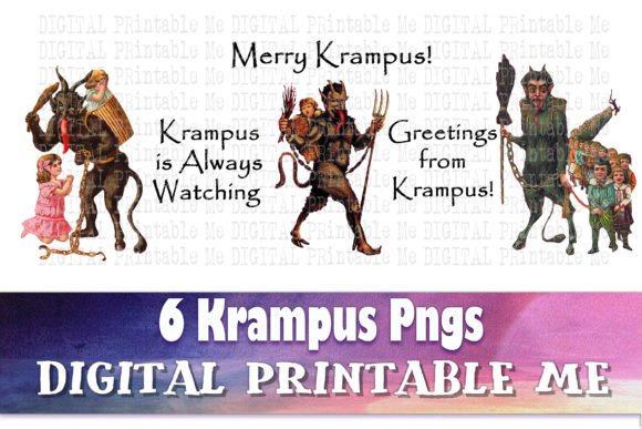 Krampus PNG Bundle: A Designer's Take on Holiday Edge