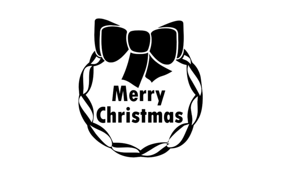 Merry Christmas Krust Black: Bold Illustrations for Crafts