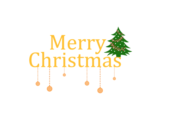 Merry Christmas Yellow and Tree: Festive Illustrations