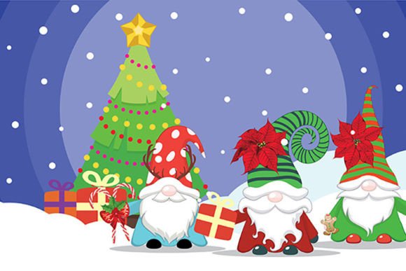 Nordic Gnome with Christmas Tree Illustrations Review