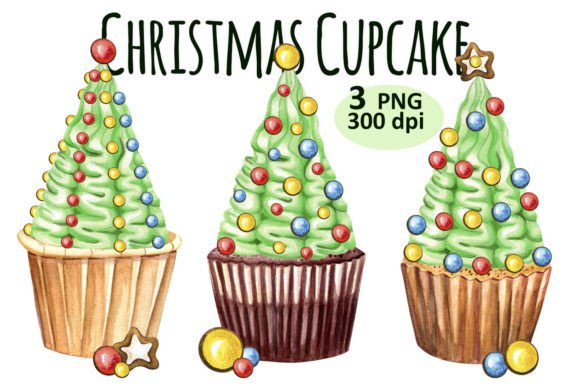 Review: Christmas Tree Cupcake Clipart for Embroidery